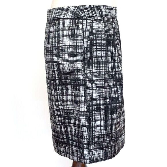 Ann Taylor Loft Black Cotton Silk Mini Skirt Sz 8 - Picture 3 of 6